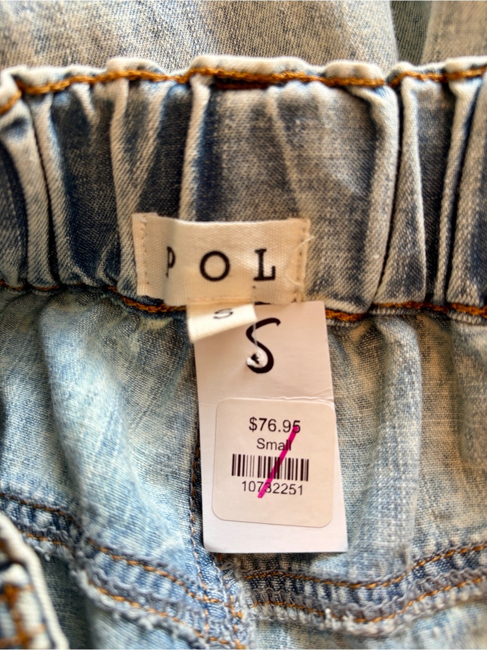 NWT POL Light Wash Patchwork Wide-Leg Jeans - Picture 10 of 10